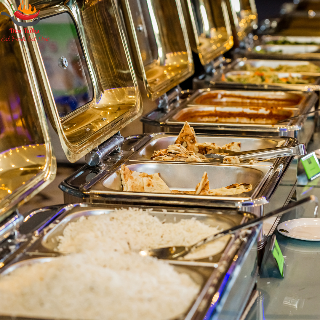 Desi Tadka catering buffet setup